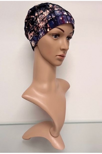 Bambusový turban Tie dye Dusk